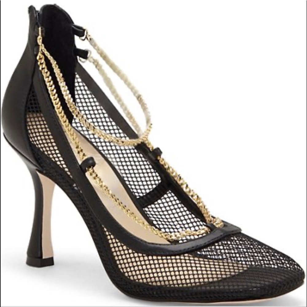 Fishnet heels Jessica Simpson